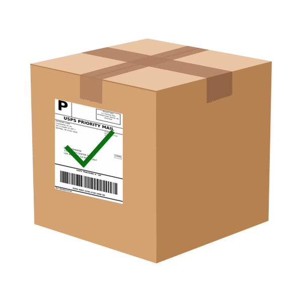 Correctly labeled and Prepped box for FBA