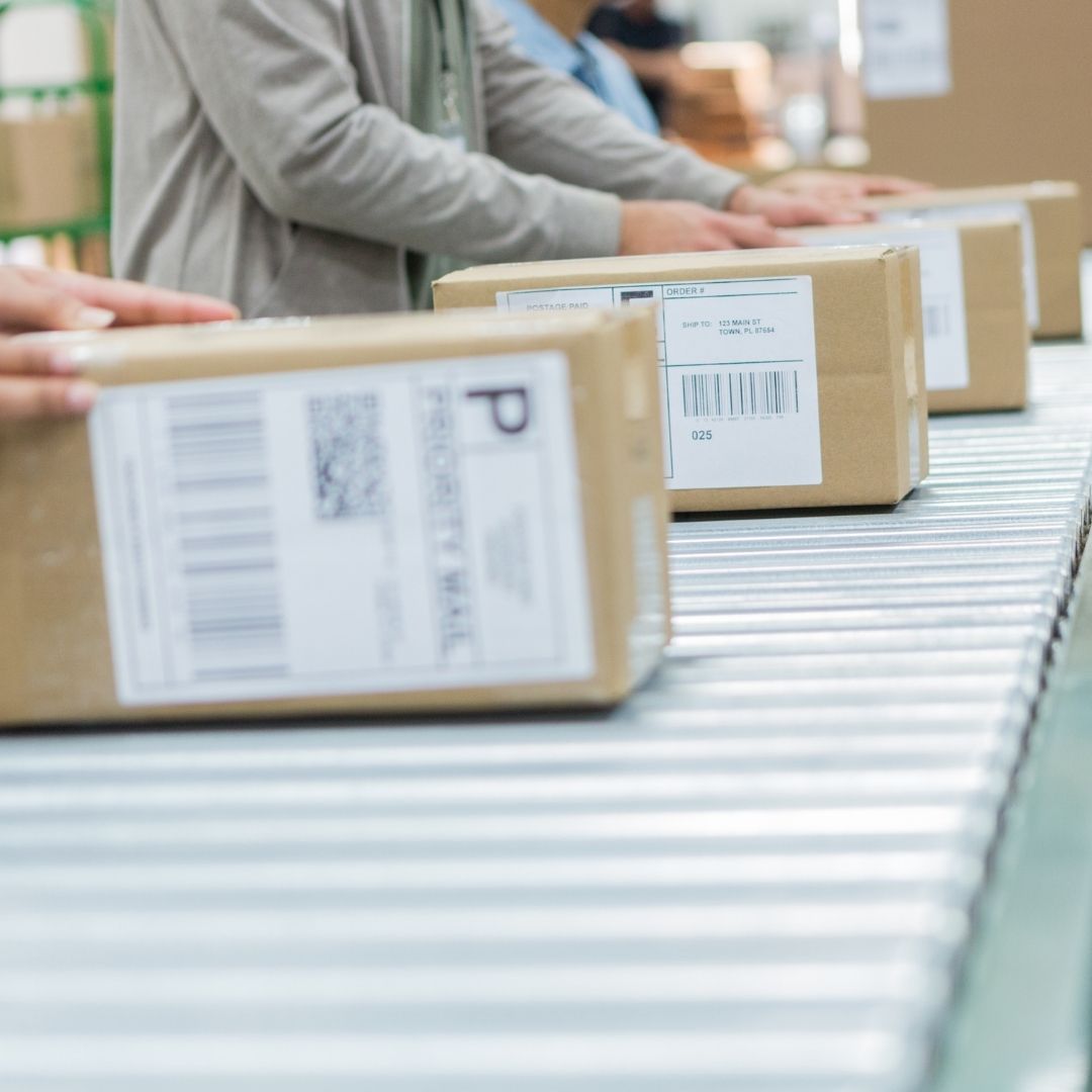 order processing beauty products in from of custom packaging for fulfillment