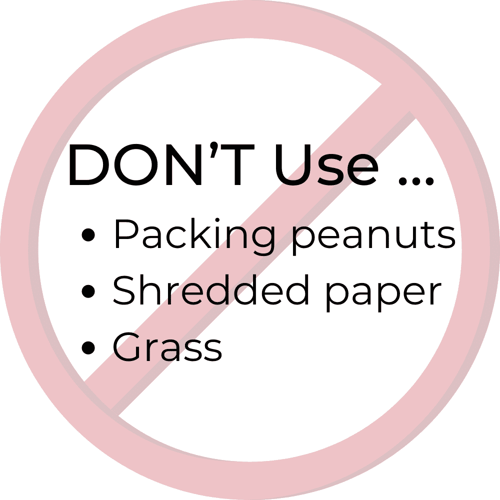 Bubble wrap items that can be scuffed